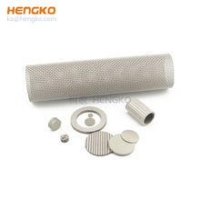 Sintered 5 10 40 100 micron porous 316L Cylindrical wire mesh filter cartridges for dust removing